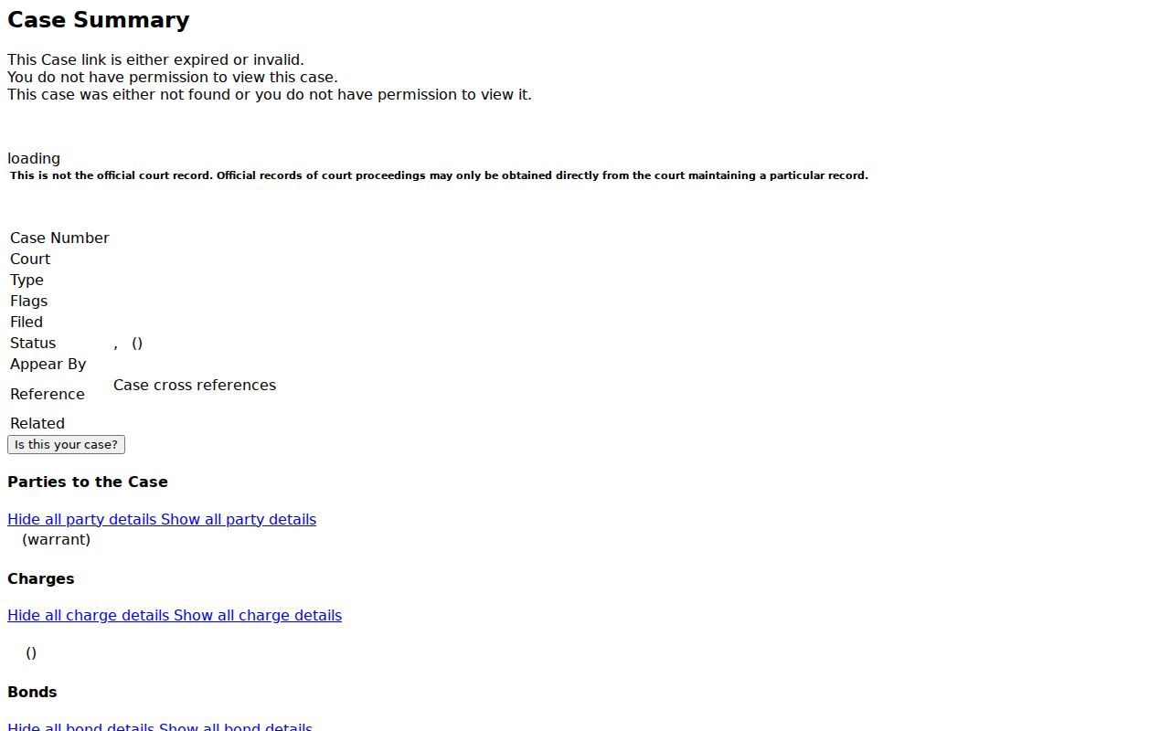 Hendricks County criminal court dockets Case Summary template
