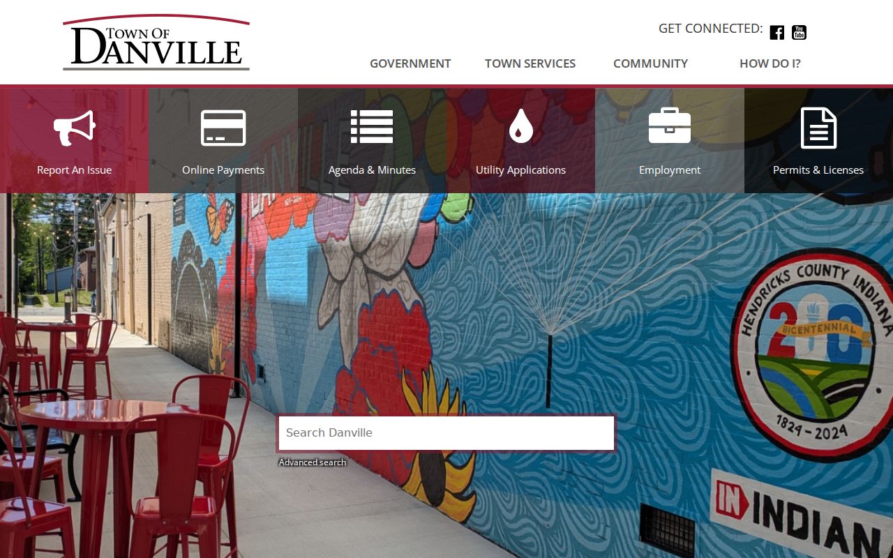 Hendricks County Danville court records Town of Danville government page