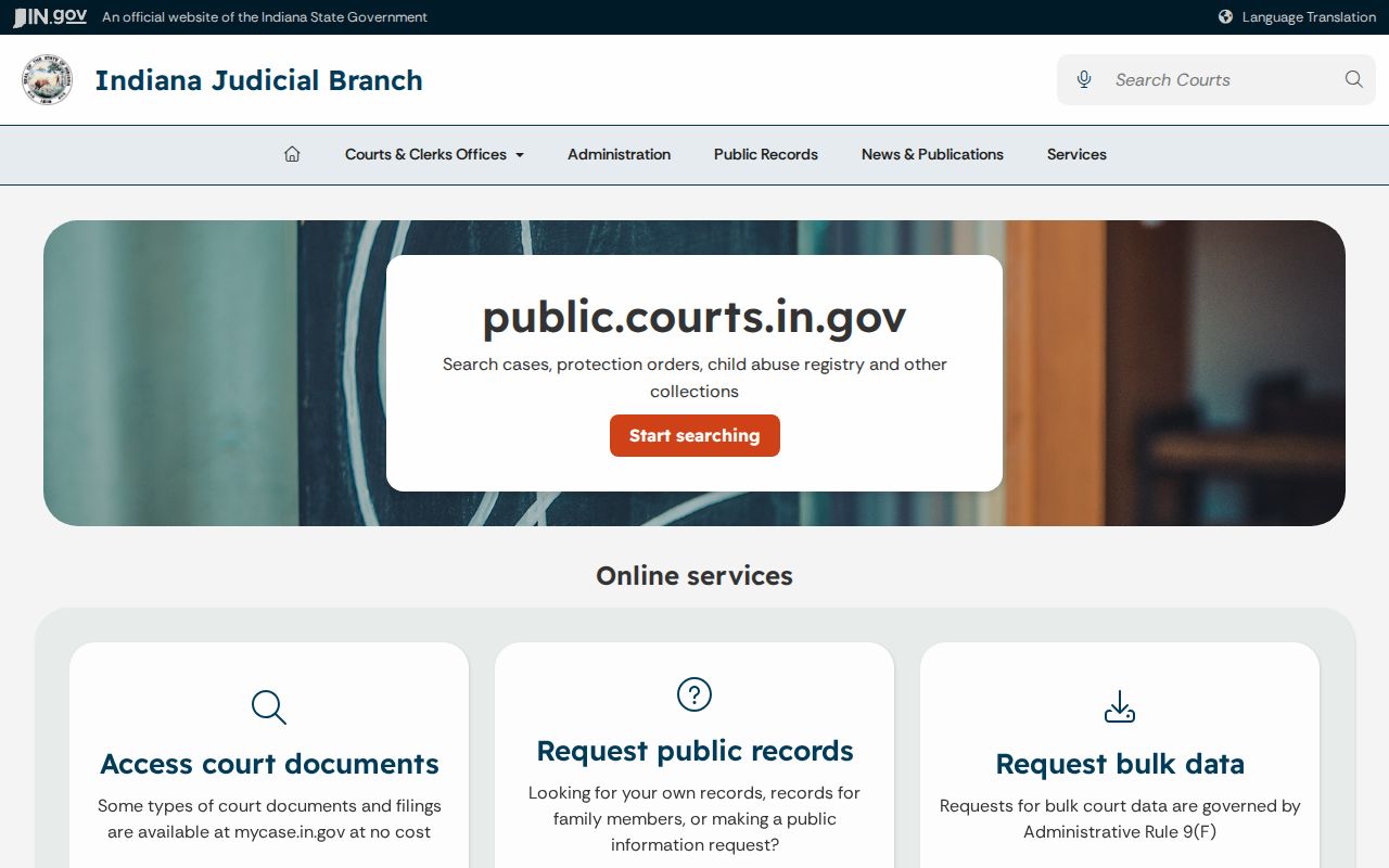 Hendricks County court case records access overview