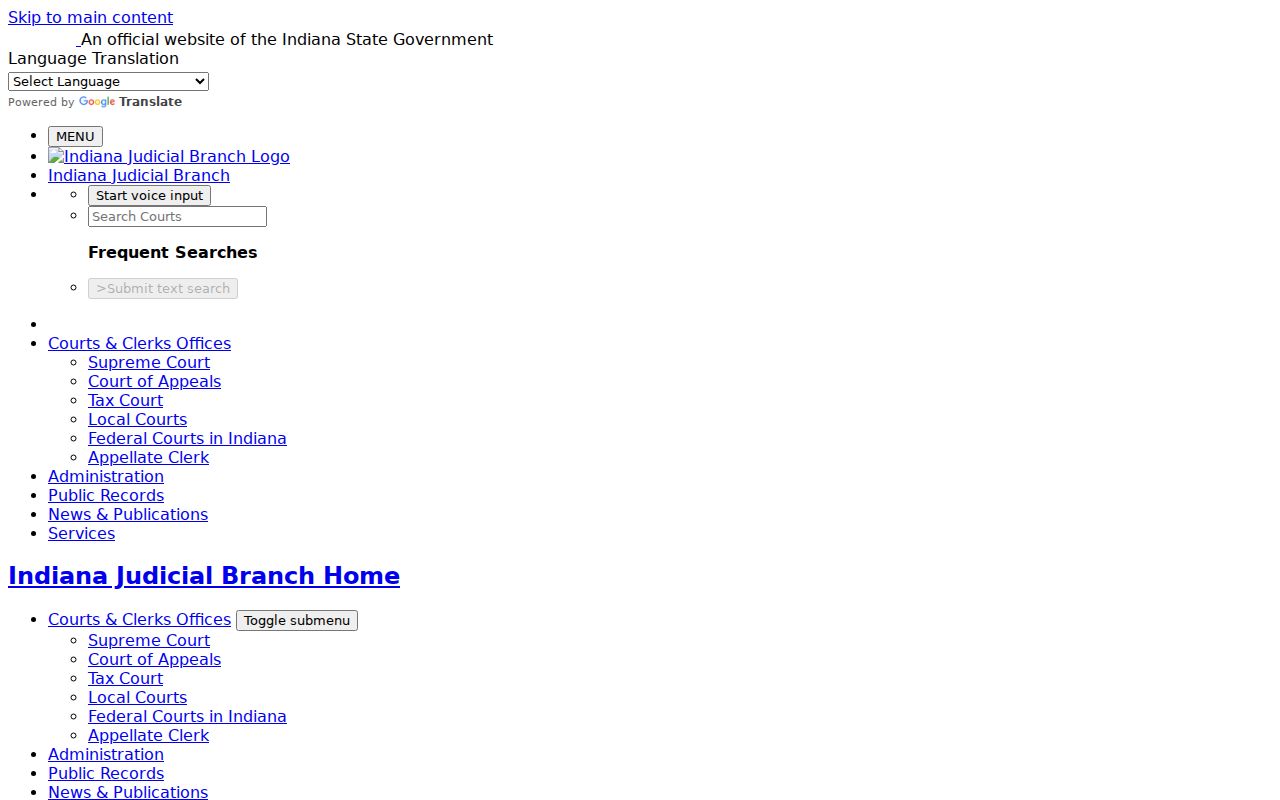Hendricks County docket search tips