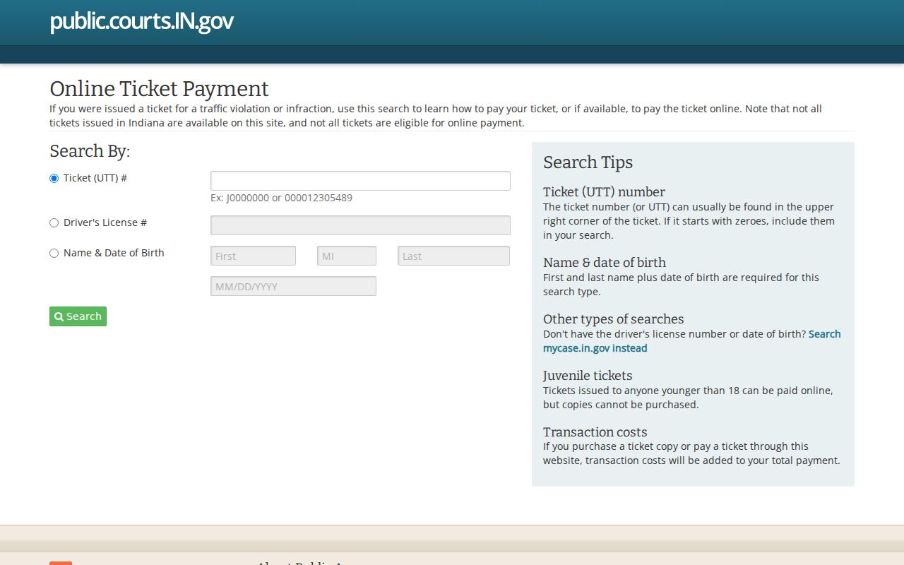Hendricks County traffic court current payment portal